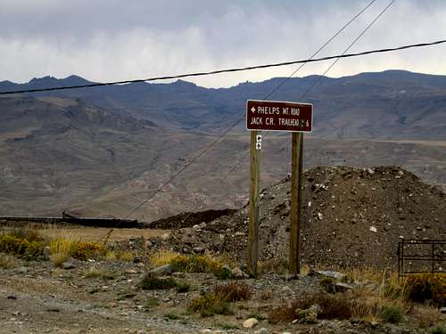 Phelps Mountain Road sign