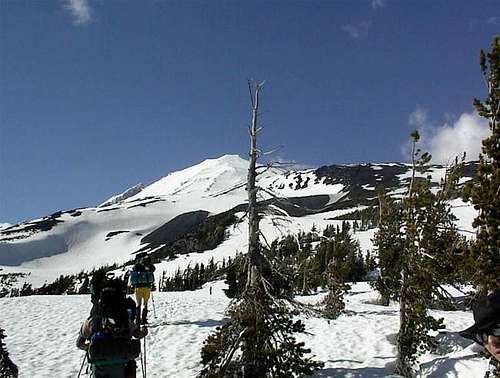 Approaching timberline after...