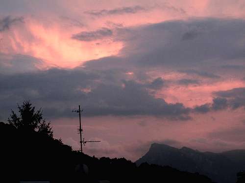 Incredible evening sky above Salzburg and the Untersberg