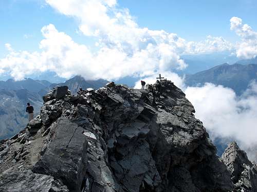 On the summit of Ankogel, facing south