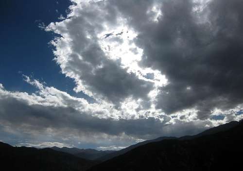Clouds building up over Colca Canyon