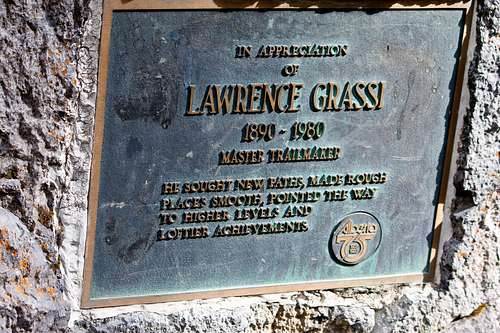 Lawrence Grassi Memorial on the Trail
