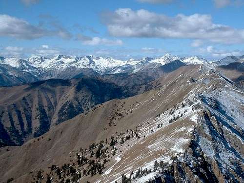 The Boulder mountains from...
