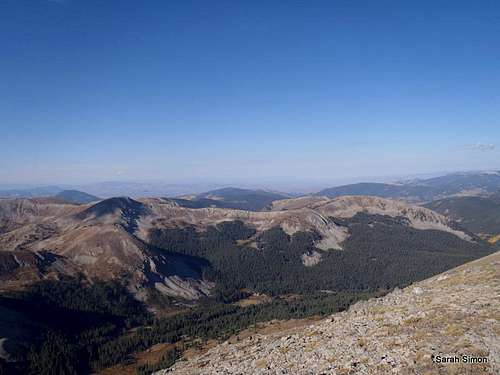West from the summit of 
