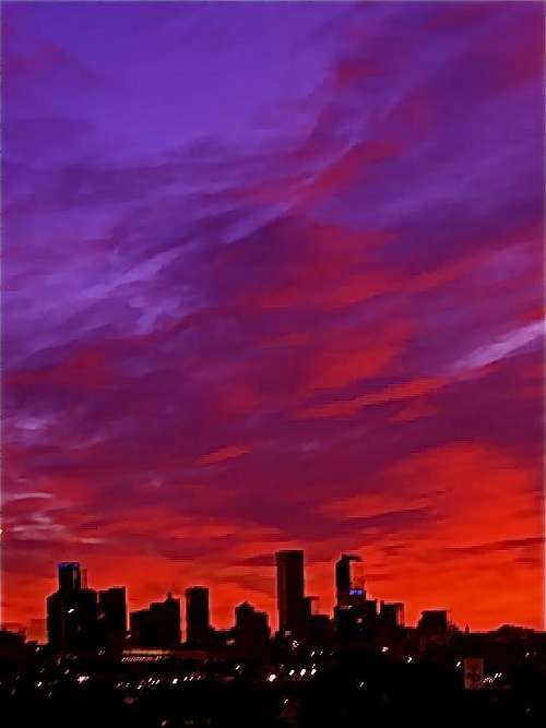 Sunrise over Denver