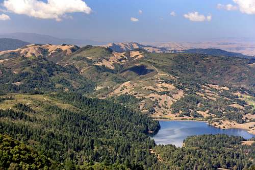Pine Mtn. and Bon Tempe Lake from the East Peak