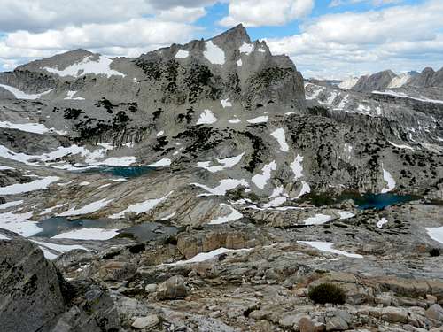 North peak and Conness lakes