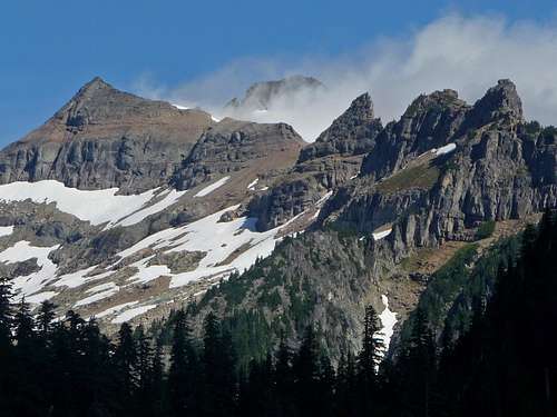 Kyes Peak Coming out of the Clouds