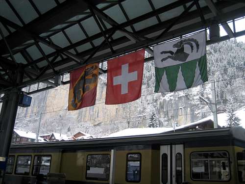 Lauterbrunnen, Switzerland train station