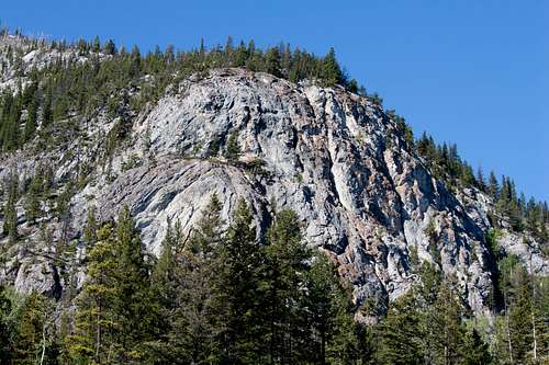 Rocky Cliffs Along Highway near Banff