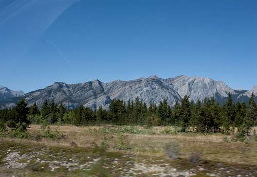 First Mountains between Calgary and Canmore, Alberta