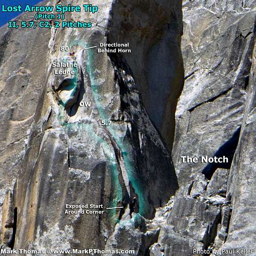 Lost Arrow Spire Tip Route Annotation P1