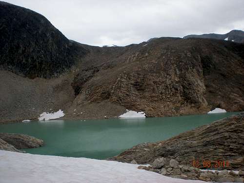 Vanished glacier lake.