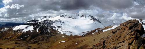 Panorama of Nevado Huarancante from the south, seen from just west of Point 5310