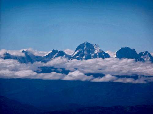 Cordillera Huayhuash, from the plane