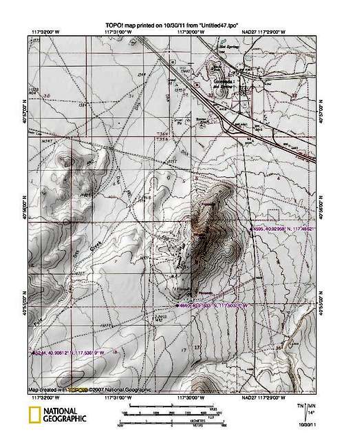 Sonoma Peak (NV) map 