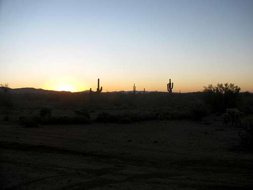 Sunrise in the Superstition Wilderness 