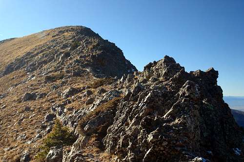 Approaching the summit of Pecos Baldy