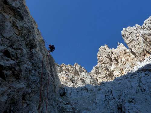 Abseiling Torre Lagazuoi 