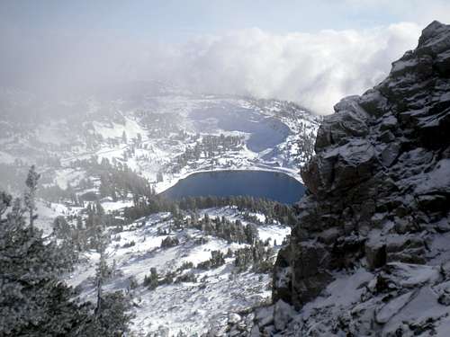 From Eagle Peak south face descent above Lake Helen, 11-12-2011 