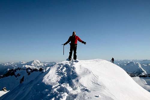 On Summit of Eldorado, Winter climb