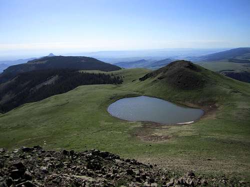 Lake below the summit