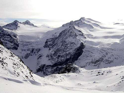 The right glacier is Adamello...