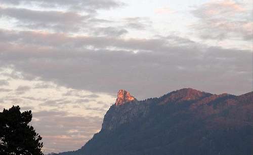 The Nockstein (1043m) in evening sunlight