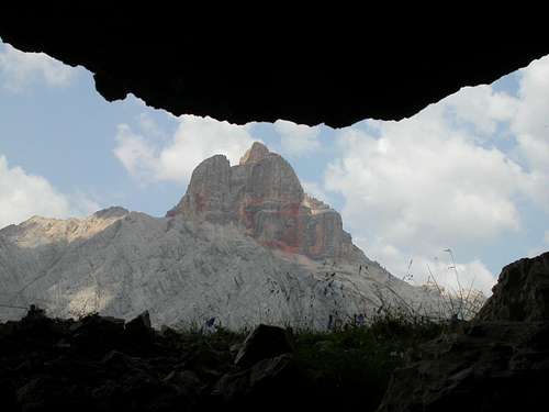Croda Rossa from the WWI trench