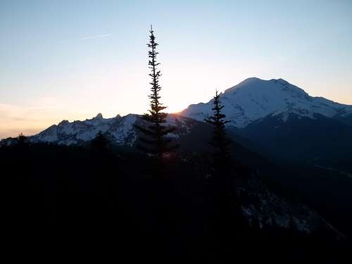 Sunset on Rainier