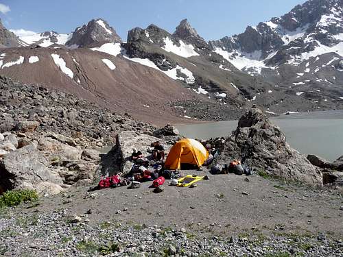 Camp at the Mutnye Lakes
