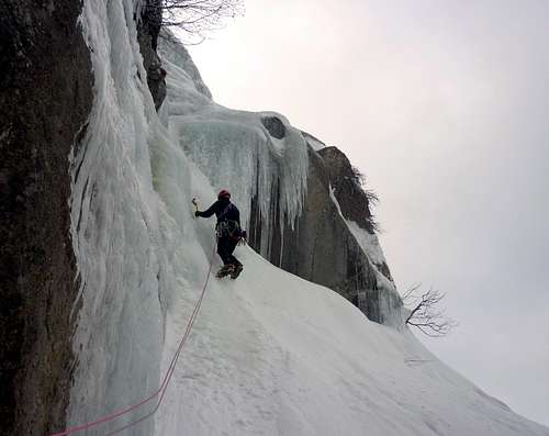 Rabbi Valley, climbing Mortal Jump Ice Fall