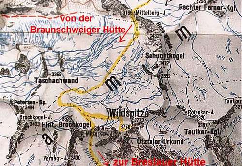 Wildspitze - Map