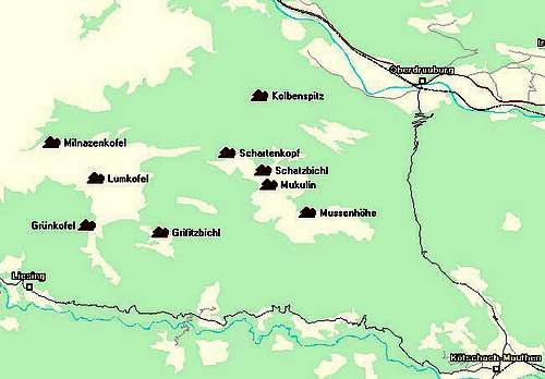 Map of the Lumkofel Group of...