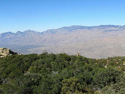 Santa Catalina Mountains from the summit of Tanque Verde Peak