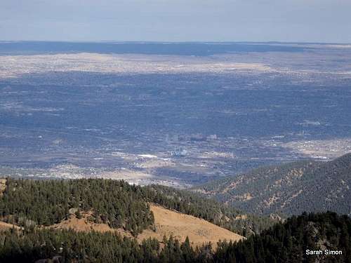 Colorado Springs from summit
