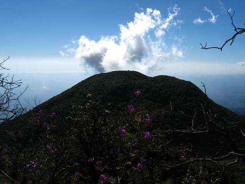Twin summit of San Vicente Volcano