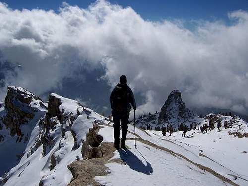 Vendula on the summit of Alta...