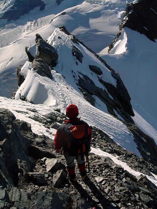 Descent from Eastern Breithorn