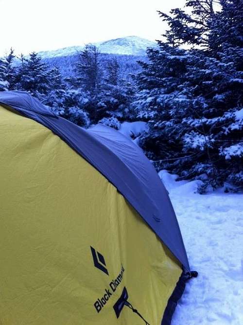Winter Campsite, just below Lafayette's summit NH
