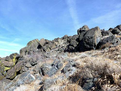 Rocks along the ridge