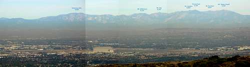 Central San Gabriels from Orange County highpoint