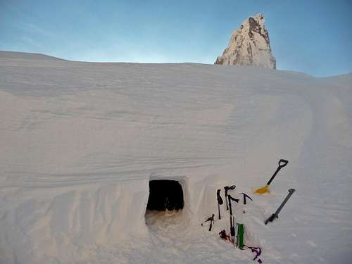Our Snow Cave on the Ridge