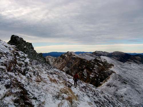 A winter image of Emilia and Tuscany border ridge seen from Monte Sillara
