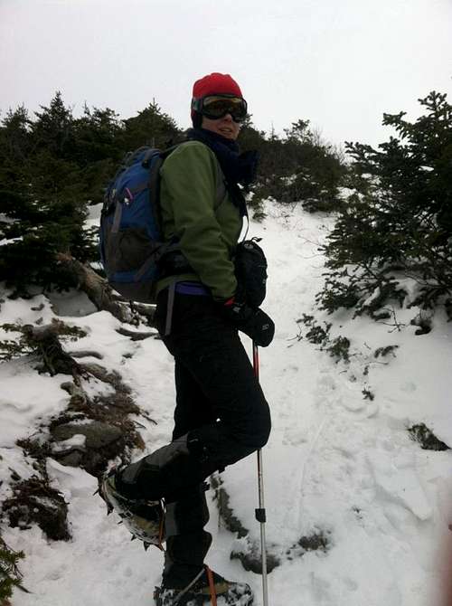 Last steep slope up to the summit, Mt Washington 12/27/11