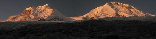 Sunset on Huascarán panorama