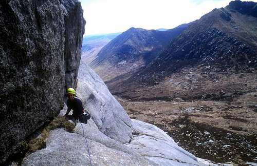 Tom on the traverse pitch....