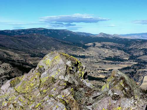 View northwest over the summit of Cone Peak
