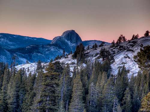 Half Dome at Sunrise on New Years Day 2012