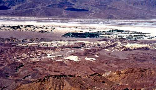 Looking down on the Furnace Creek area
